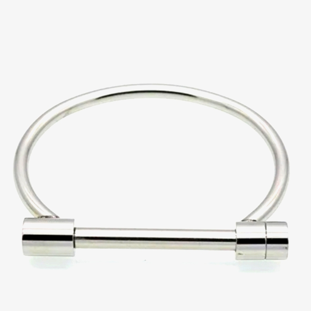 D shape bracelet 18k gold plated unisex